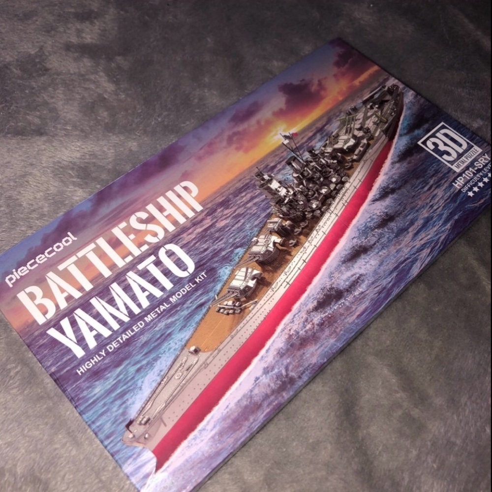 Piececool 3D Metal Puzzle Military Watercraft,Yamato Battleship Building Kit